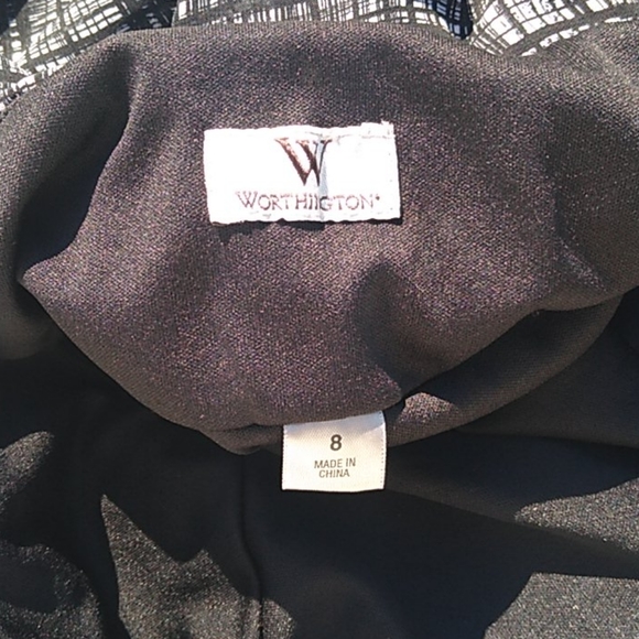 Size 8 black/white chiffon skirt - Picture 5 of 6